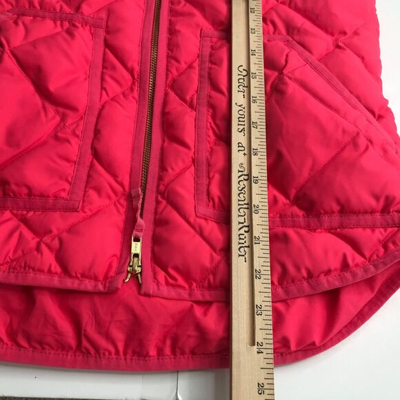 J. Crew Excursion Puffer Quilted Down Vest Womens XS Pink Full Zip Pockets AS IS - Picture 11 of 11